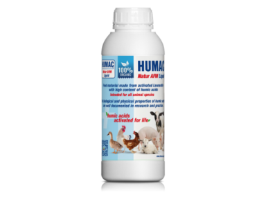 HUMAC® Natur AFM Liquid – skystas pašarų papildas su huminėmis rūgštimis gyvūnams
