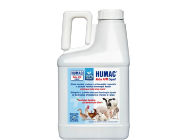 HUMAC® Natur AFM Liquid – skystas pašarų papildas su huminėmis rūgštimis gyvūnams