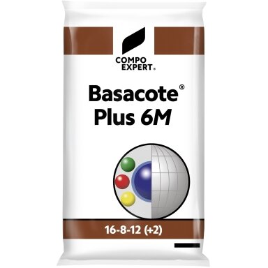 Basacote® Plus 6M 16-8-12 (+2+TE) kontroliuojamo veikimo NPK trąšos, 25 kg